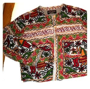 Embroidered Folk Art Jacket
